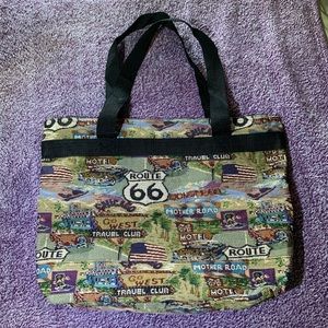Vintage Route 66 tote Bag
